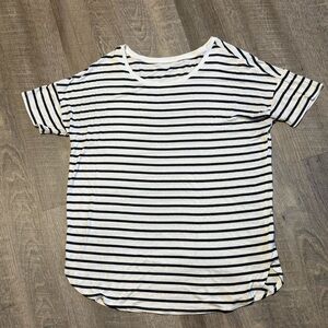 Daily Ritual Monochrome Striped Top